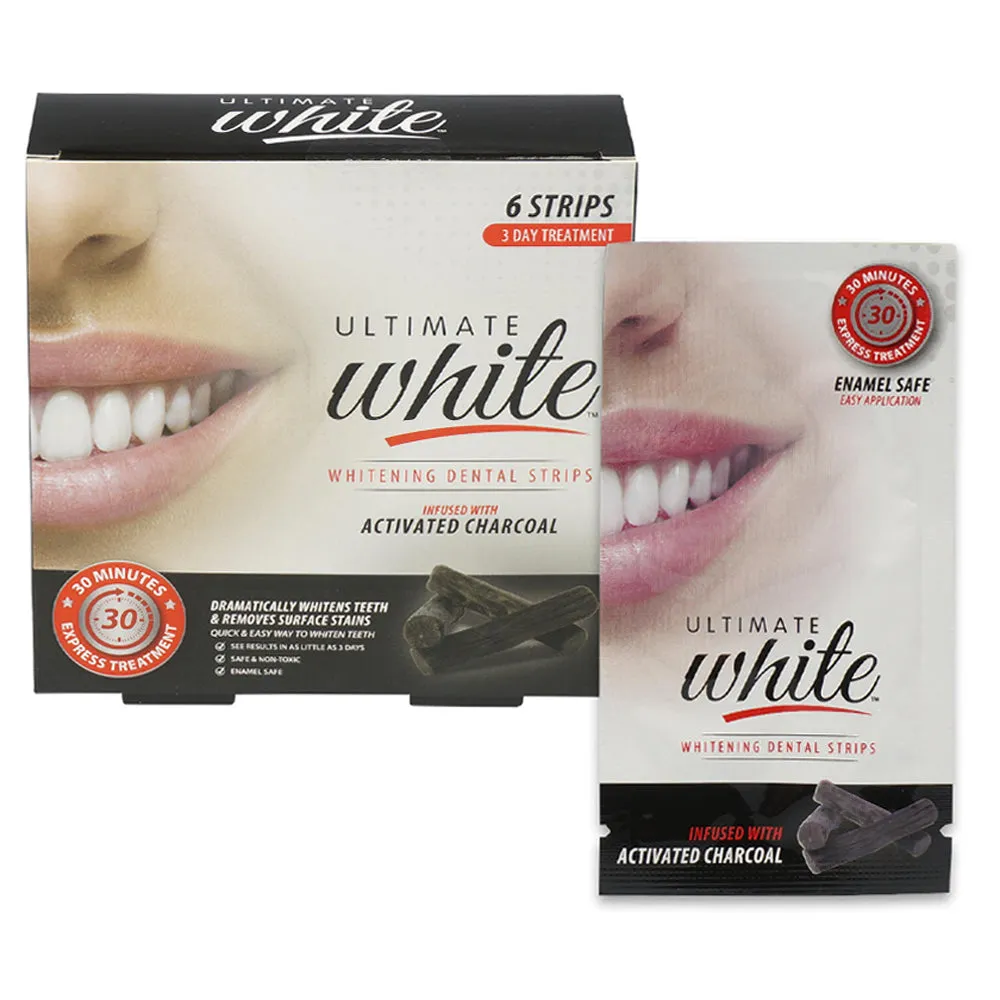 6 Teeth Whitening Strips Charcoal Strips Dental Whitener Tooth Whitening Strip