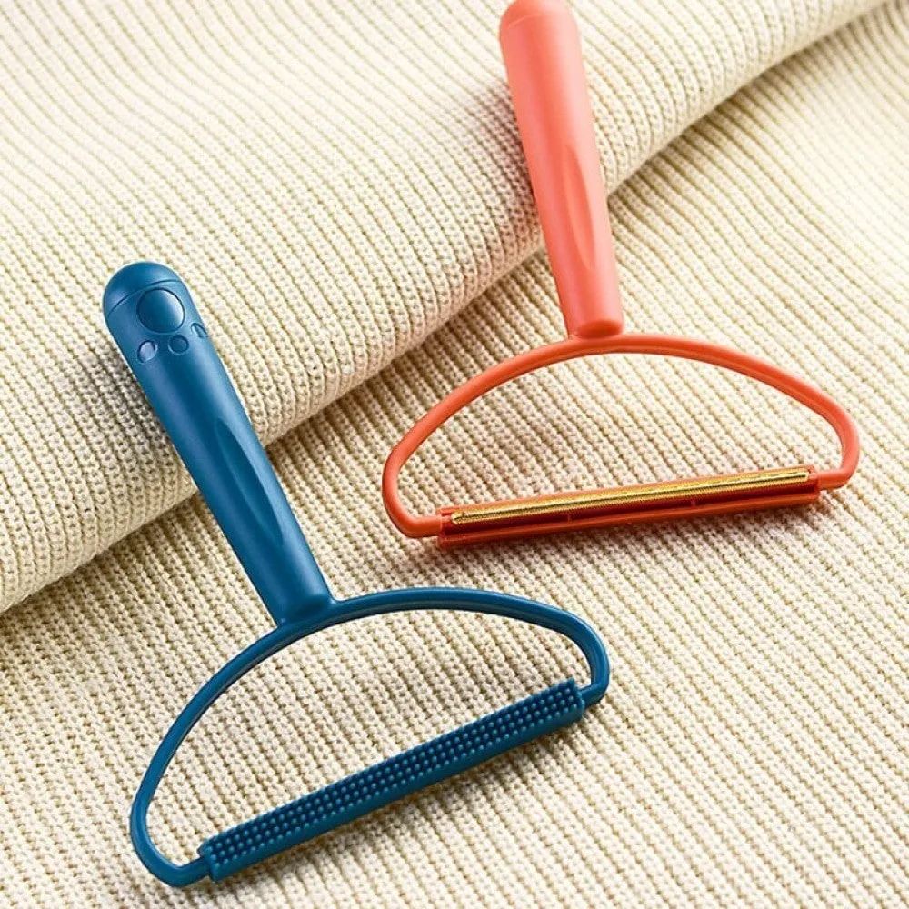 Clothes Hair Scraper Portable Double Sided Tweed Coat Manual Hair Ball Cleaning Household no Harm to Clothes Hair Ball Trimmer