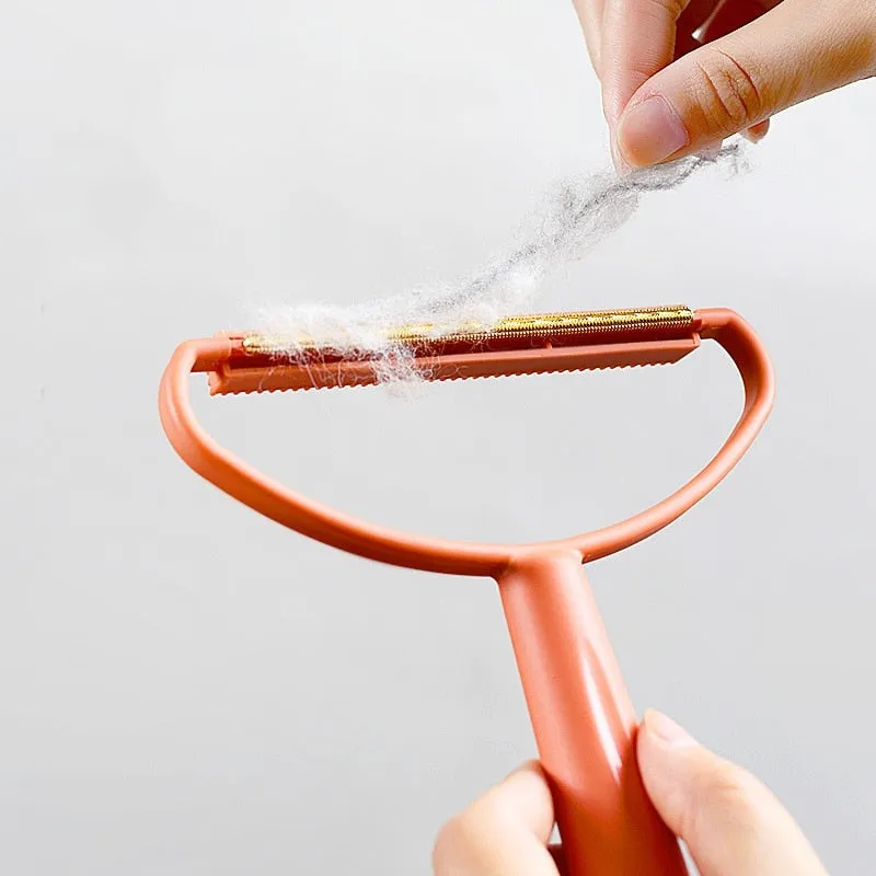 Clothes Hair Scraper Portable Double Sided Tweed Coat Manual Hair Ball Cleaning Household no Harm to Clothes Hair Ball Trimmer