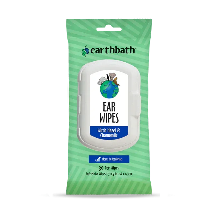 Earthbath Ear Wipes with Witch Hazel & Chamomile for Dogs and Cats
