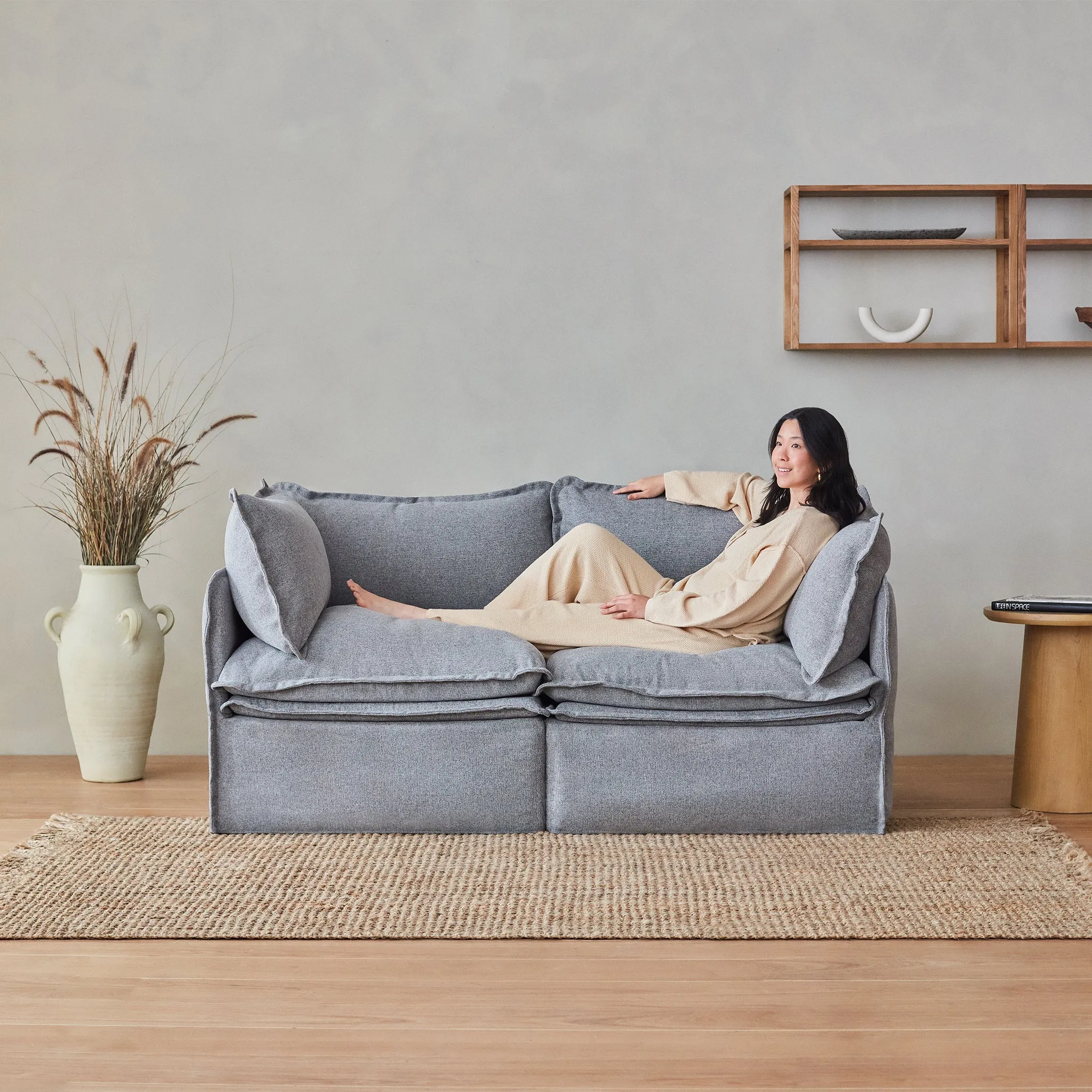 Elevate Comfort Layer Set for Modular Unit | Plush Weave in Ash