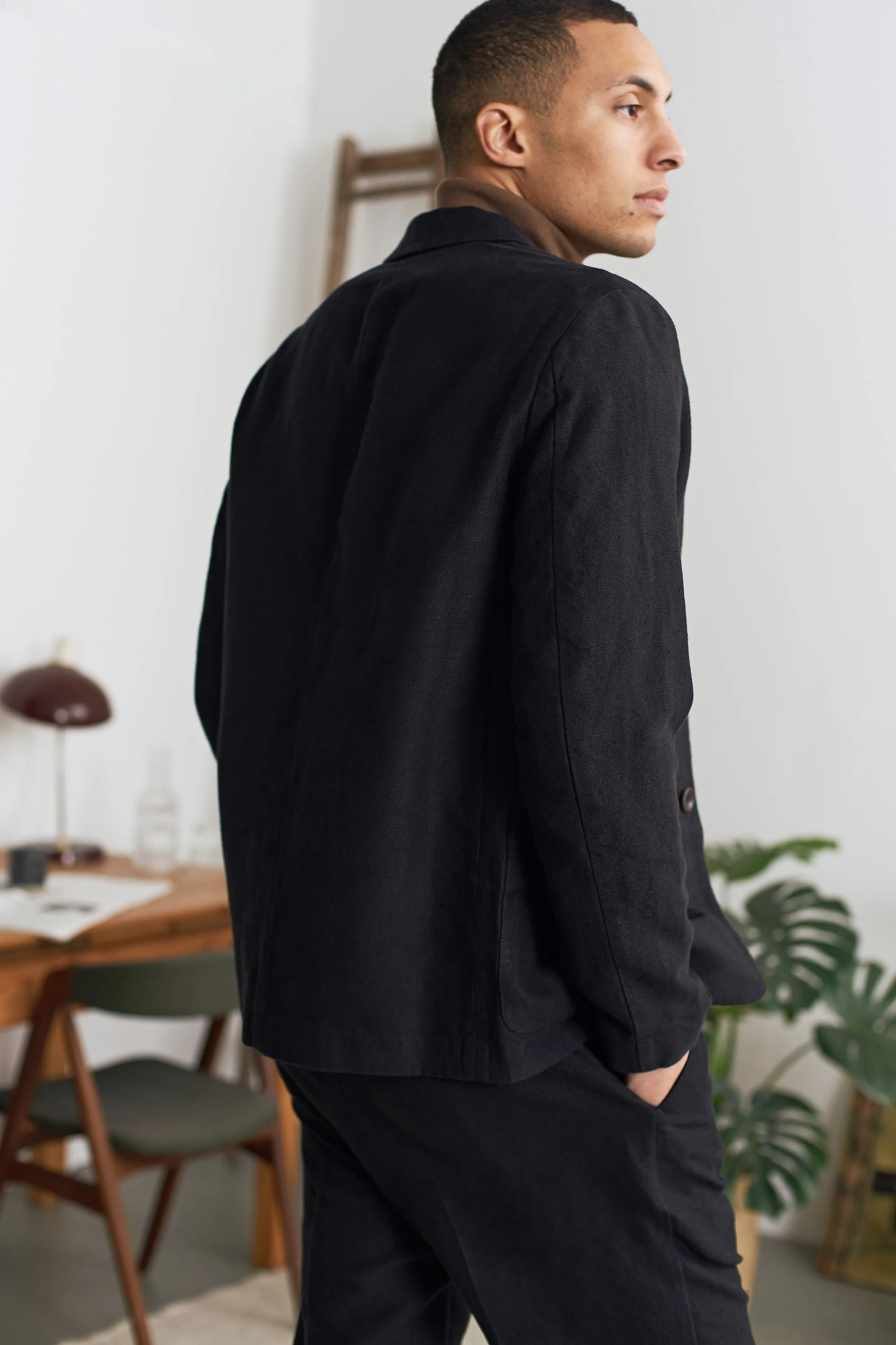 ENVER blazer winter linen black