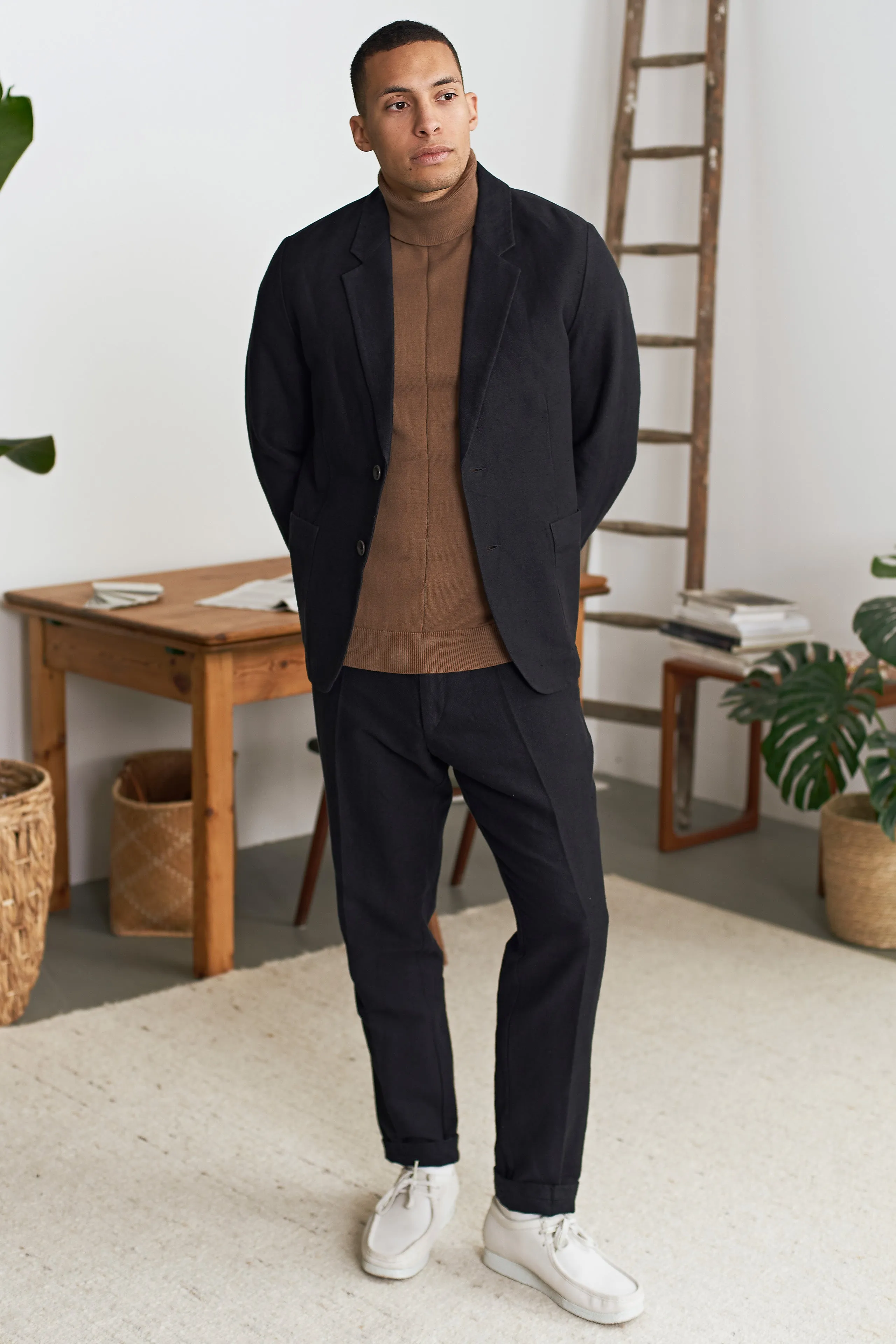 ENVER blazer winter linen black