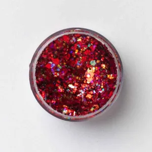 Galexie Glister Love Potion Gameday Red Glitter Gel - Hair, Face, Body Glitter Gel