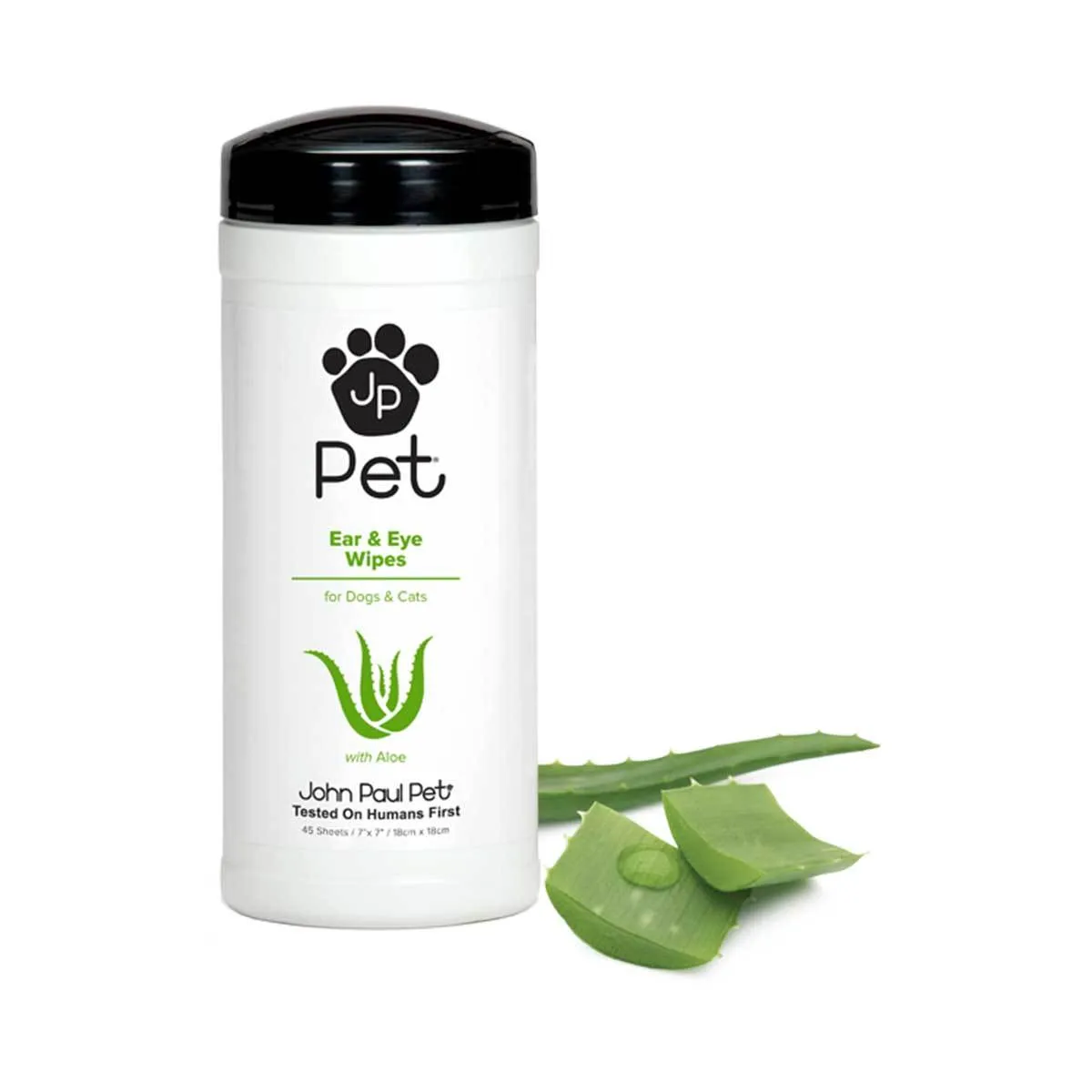 John Paul Pet Ear & Eye Wipes with Aloe