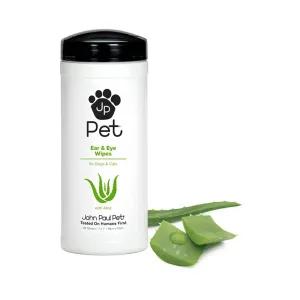 John Paul Pet Ear & Eye Wipes with Aloe