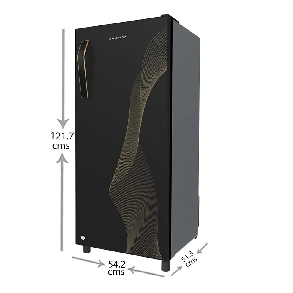 Kelvinator KRD-A210BKG 190 L Direct Cool Single Door 2 Star Refrigerator Black