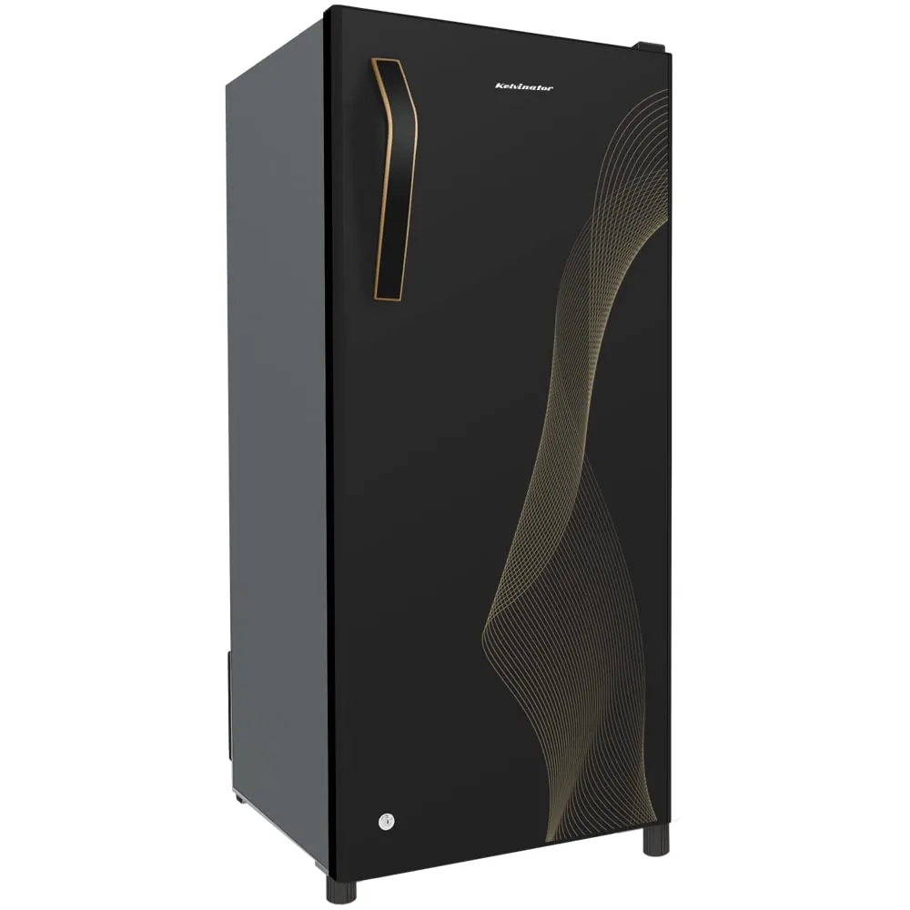 Kelvinator KRD-A210BKG 190 L Direct Cool Single Door 2 Star Refrigerator Black