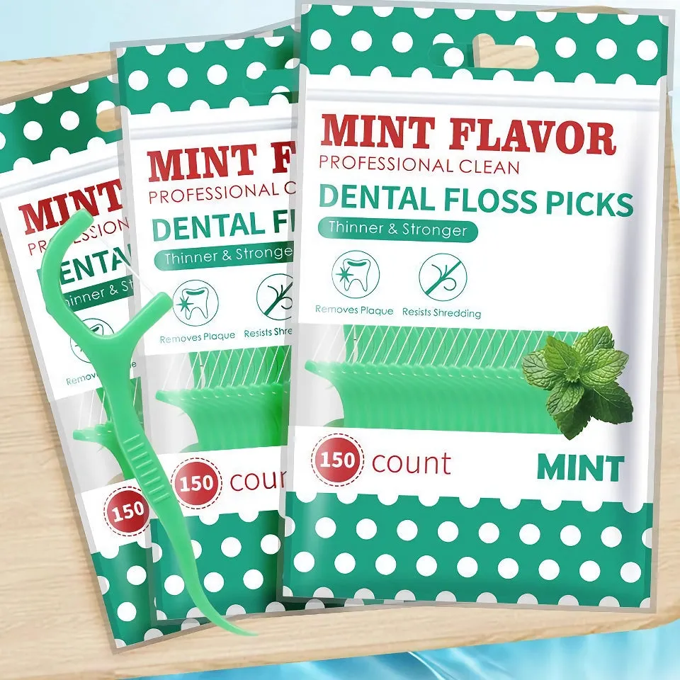Mint Fresh Portable Dental Floss Sticks for Deep Interdental Cleaning