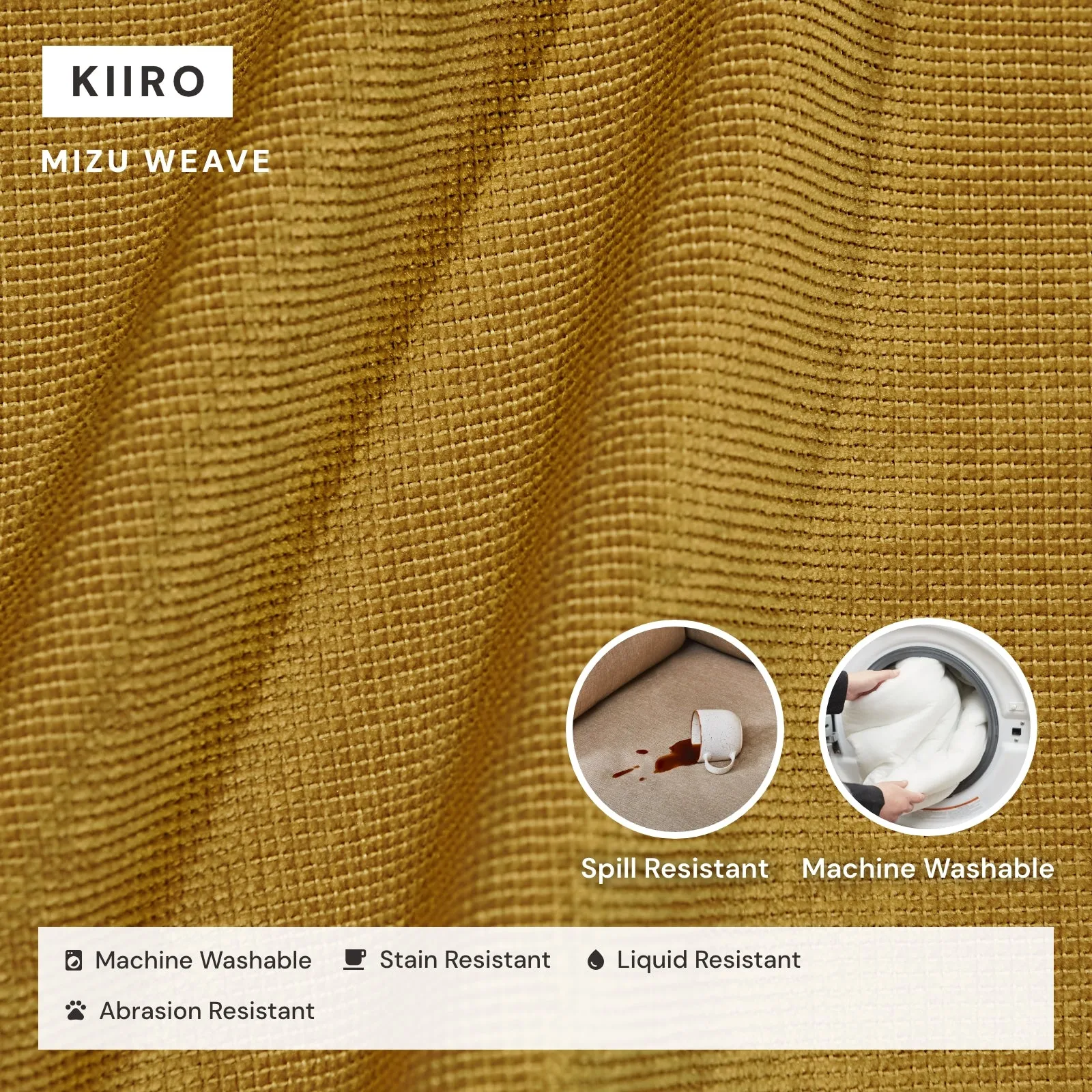 Modular Washable 3-Seater U-Sectional in Kiiro | Memorix  Seat | Cloud Pillow