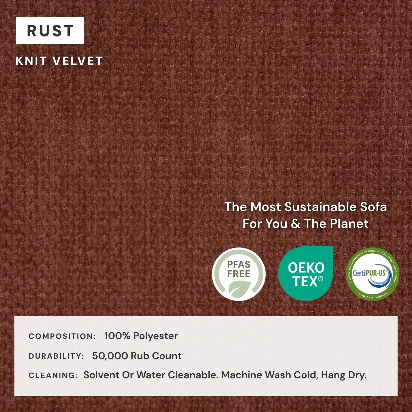 Modular Washable 7-Seater U-Sectional in Rust | Memorix  Seat | Cloud Pillow
