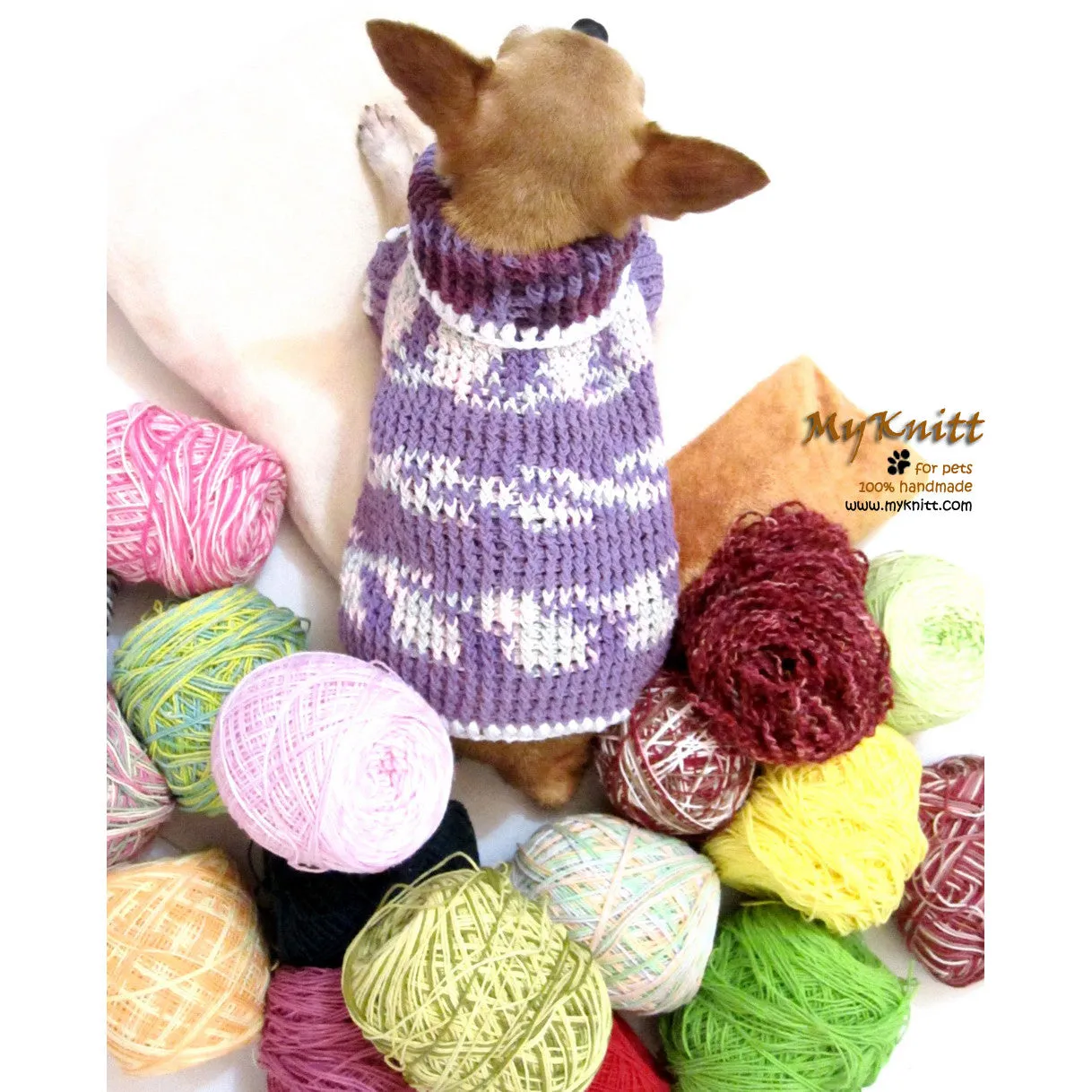 Purple Warm Dog Sweater DK864