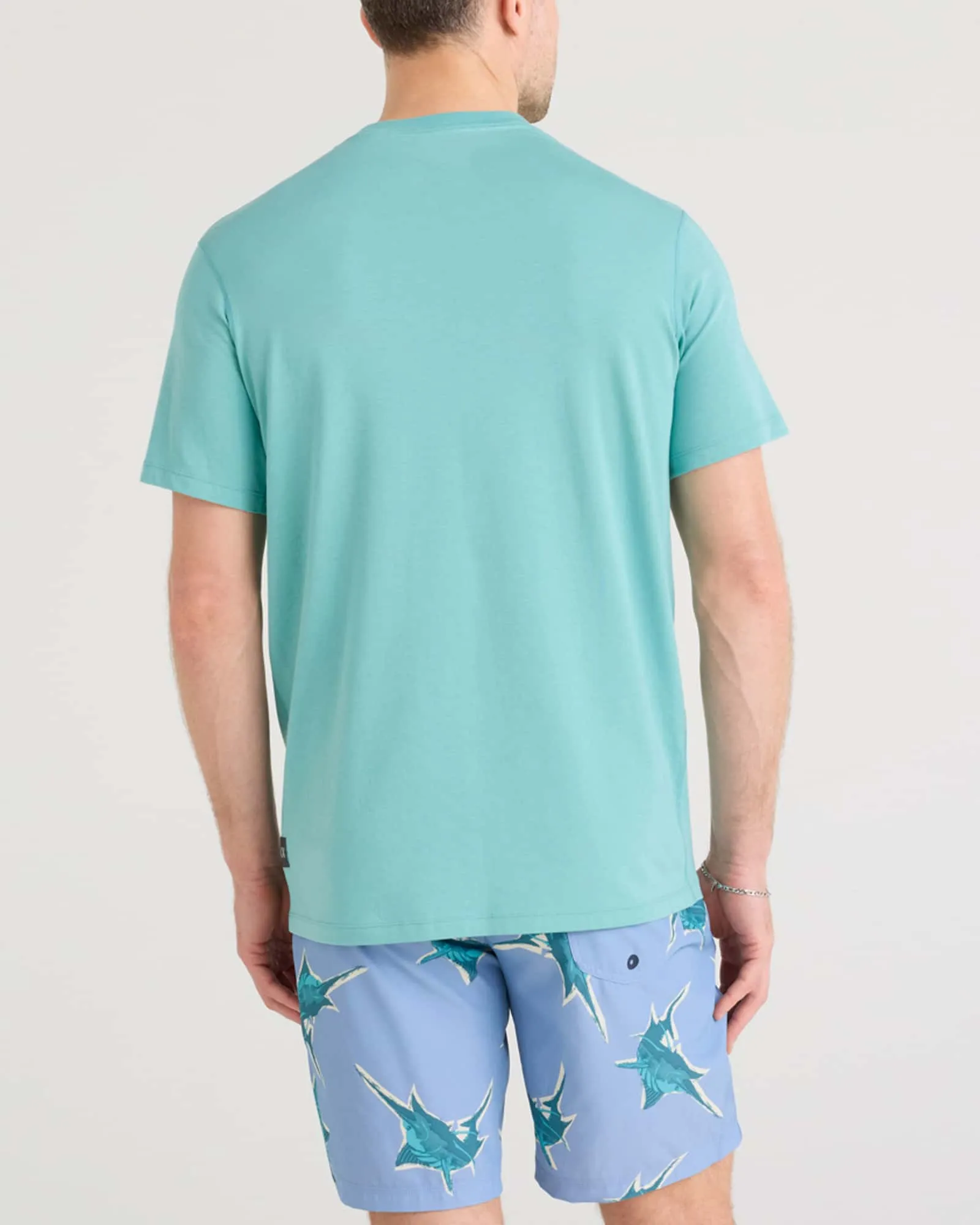 SAXX DropTemp Cooling Cotton Cooling Cotton Tee in Sea Foam