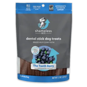Shameless Pets The Tooth Berry Dental Sticks for Dogs, 7.2oz