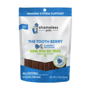 Shameless Pets The Tooth Berry Dental Sticks for Dogs, 7.2oz