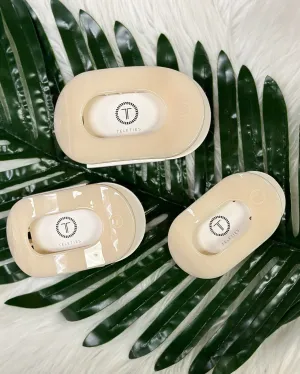 TELETIES Almond Beige Flat Round Hair Clip