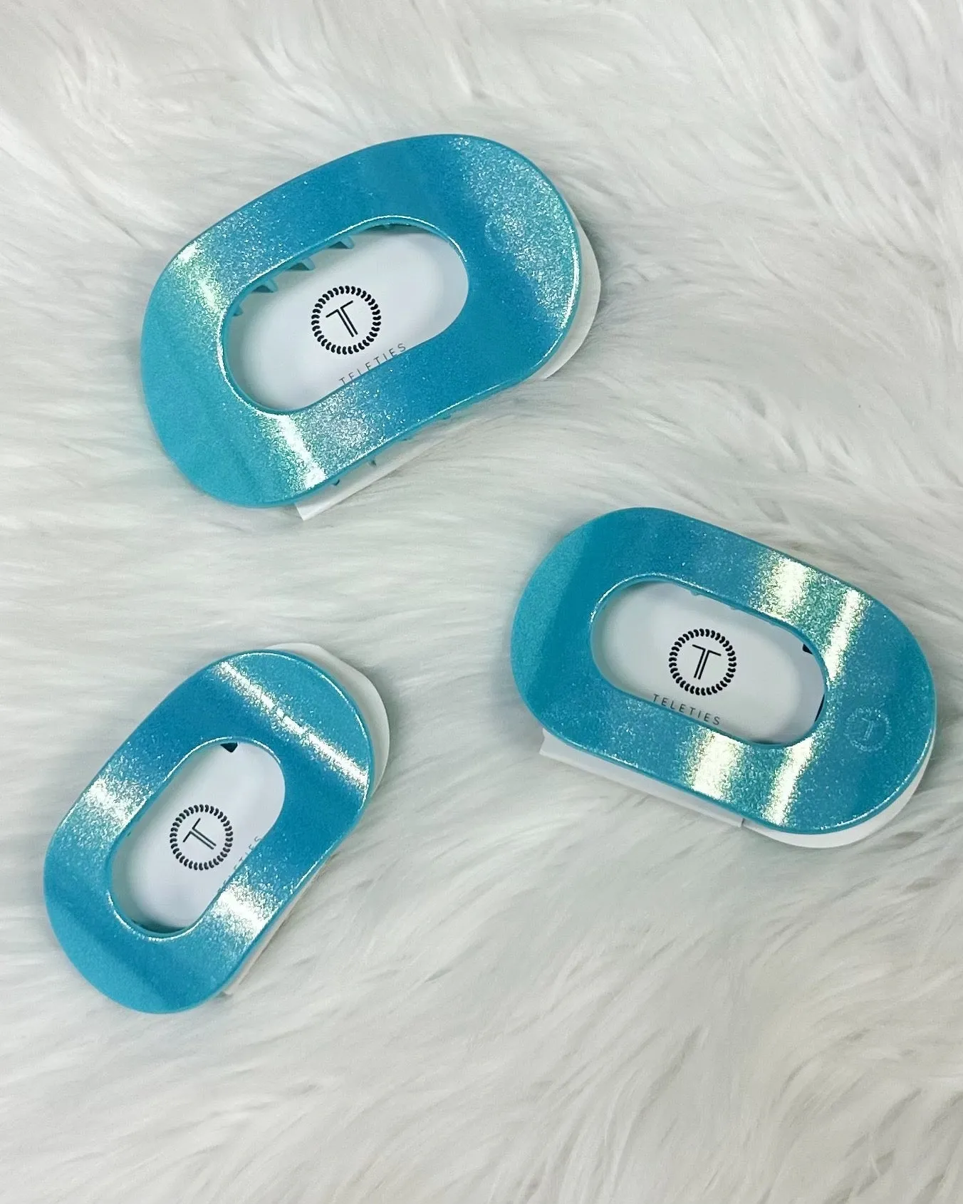 TELETIES Blue Seas Round Flat Hair Clip