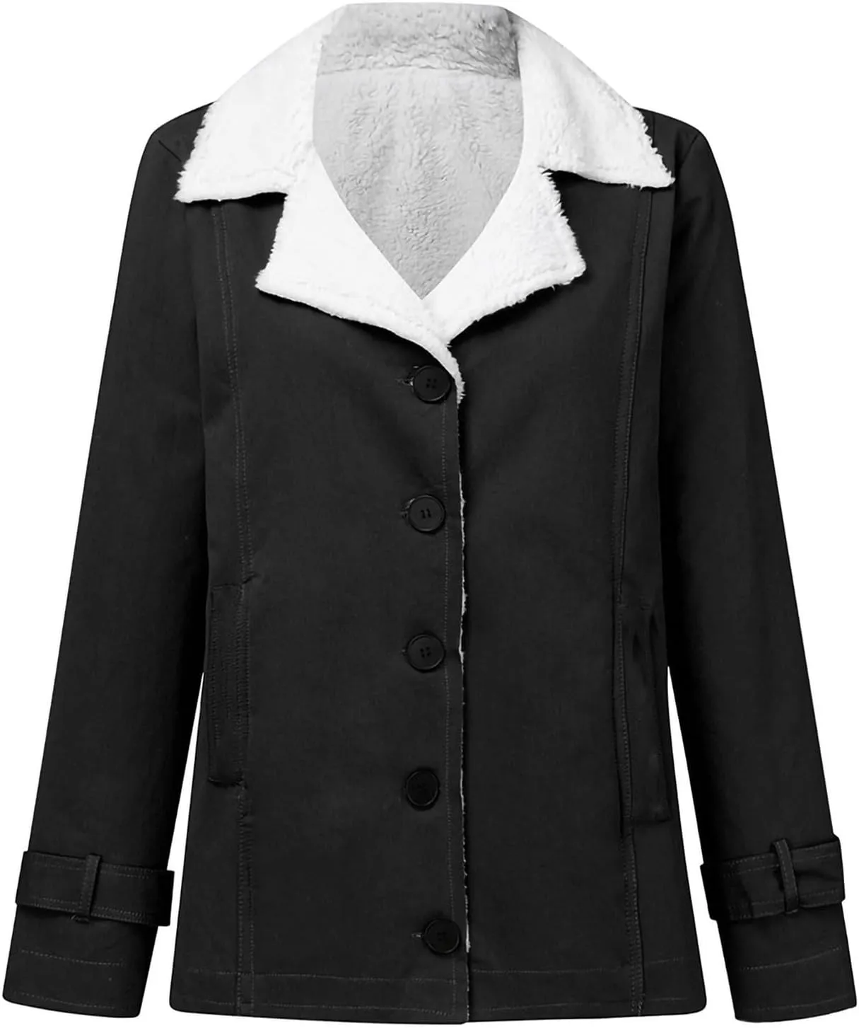 Womens Plus Size Sherpa Fleece Jackets Fashion 2023 Oversized Lapel Fuzzy Coat Warm Winter Faux Fur Outerwear